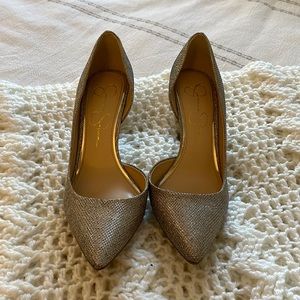 Jessica Simpson Metallic pumps